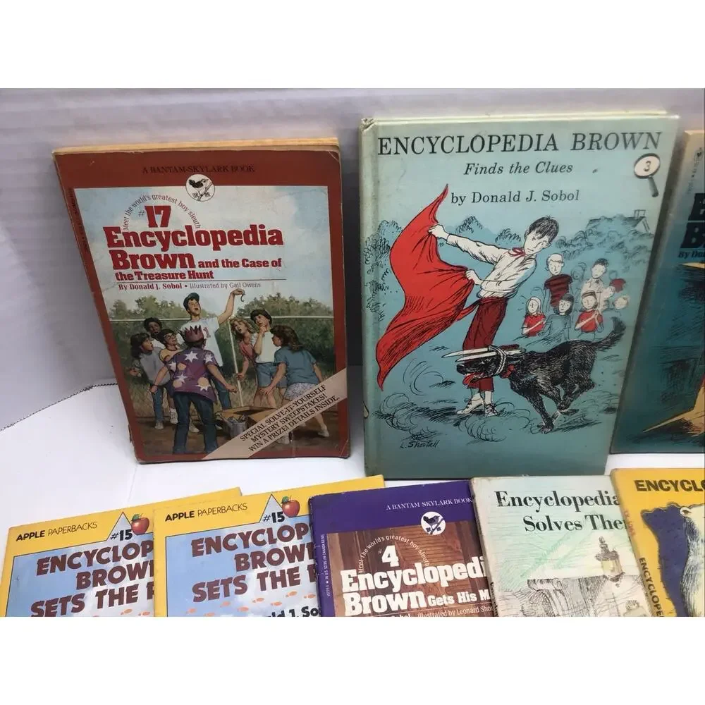 Vintage Encyclopedia Brown Book Lot Donald J Sobol Boy Detective Mystery 12 HC